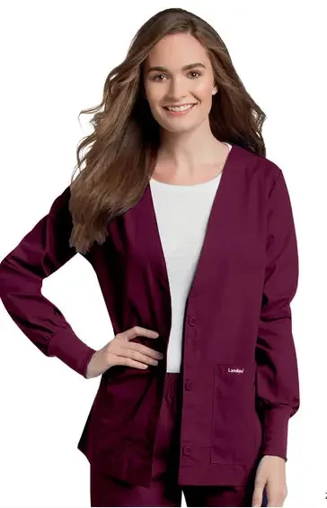 Landau Uniforms – Warm-Up Jacket Navy Blue Small Hip Length Reusable – 3505NAVYSMALL