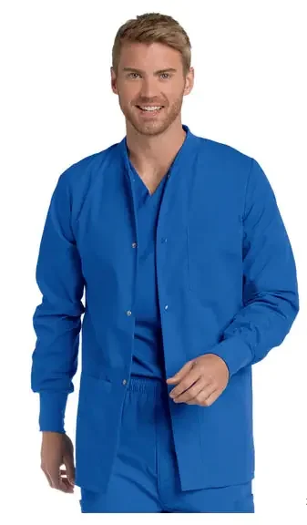 Landau Uniforms – Warm-Up Jacket Royal Blue 5X-Large Hip Length Reusable – 7525BEP5XLG