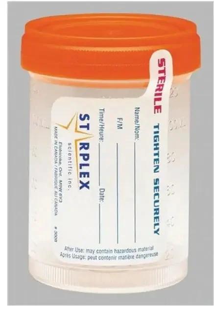 LeakBuster – Specimen Container with Temperature Strip 90 mL (3 oz.) Screw Cap Patient Information Sterile – 22-146-592