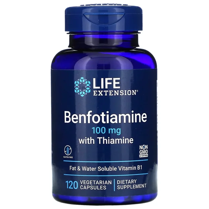 Life Extension, Benfotiamine with Thiamine, 120 Capsules