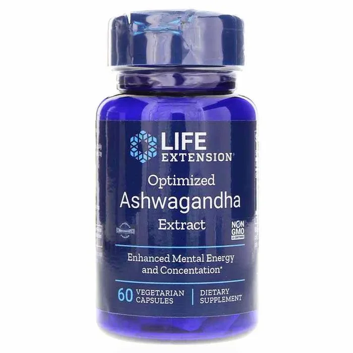 Life Extension Optimized Ashwagandha, 60 vegetarian capsules
