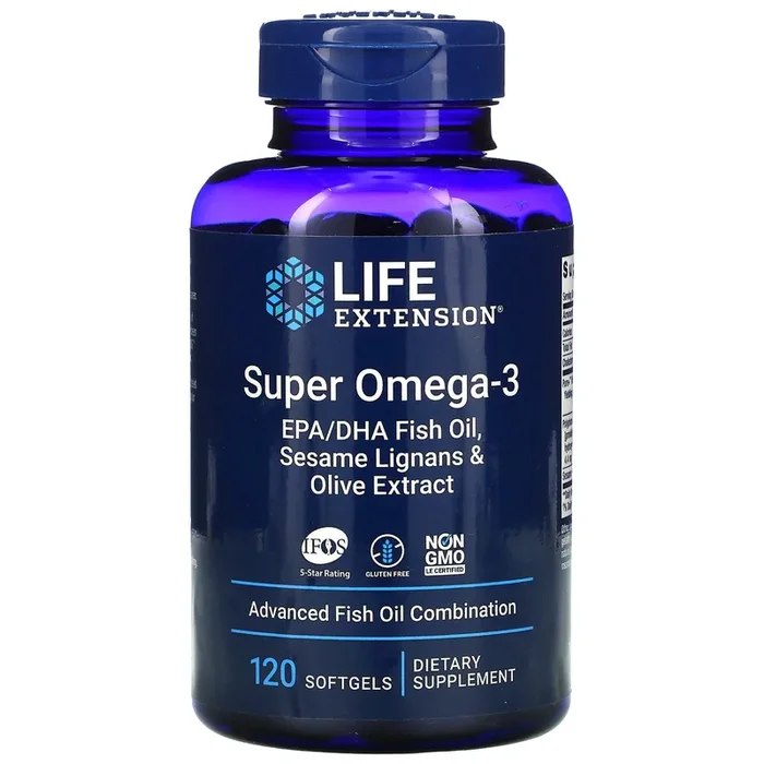 Life Extension, Super Omega-3 EPA/DHA Fish Oi, 120 Softgels
