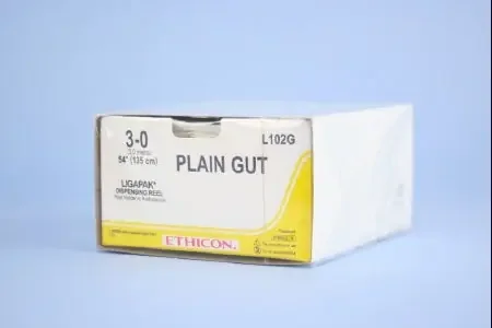 LigaPak – Ligating Reel with Suture Plain Gut Absorbable Uncoated Size 3 – 0 54 Inch Suture – L102G