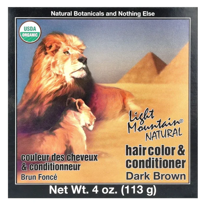 Light Mountain Henna, Haircolor Brown-Dark, 4 Oz