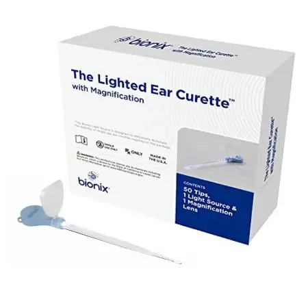 Lighted Ear Curette – Ear Curette Pack Round Handle Assorted Tip Sizes Lighted Tip with Magnification – 2245