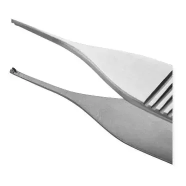 Lil‘ Tips – Tissue Forceps Adson 4-3/4 Inch Length Surgical Grade Stainless Steel Sterile NonLocking Thumb Handle Straight 1 X 2 Teeth – 67505