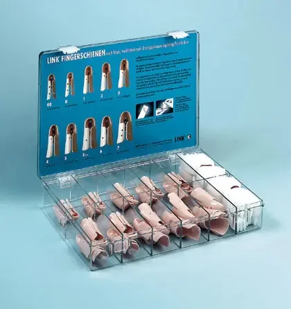 LINK Split Splint – Finger Splint Kit Adult Assorted Sizes Velcro Strap Right Hand Beige – 10-2232/90