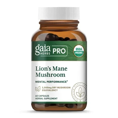 Lion’s Mane Mushroom 60 capsules by Gaia Herbs PRO