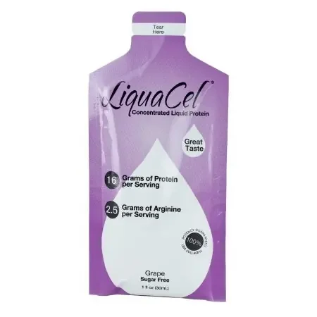 LiquaCel – Oral Protein Supplement Grape Flavor Ready to Use 1 oz. Individual Packet – GH95