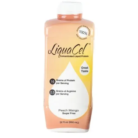 LiquaCel – Oral Protein Supplement Peach Mango Flavor Ready to Use 32 oz. Bottle – GH-87