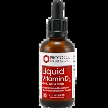 Liquid Vitamin D3 2 oz by Protocol For Life Balance