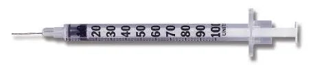 Lo-Dose Micro-Fine – Insulin Syringe with Needle 0.5 mL 28 Gauge 1/2 Inch Regular Wall NonSafety – 329465