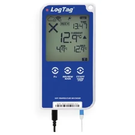 LogTag – Refrigerator / Freezer Temperature Data Logger with Alarm Fahrenheit / Celsius -40° to +210°F (-40° to 99°C) Glycol Bottle Probe Wall Mount AC Adaptor / USB / Battery Backup – LTUTRED30WIFI