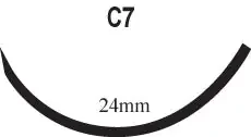 LOOK – Suture with Needle Absorbable Uncoated Undyed Suture Plain Gut Size 3 – 0 27 Inch Suture 1-Needle 24 mm Length 3/8 Circle Reverse Cutting Needle – 553B