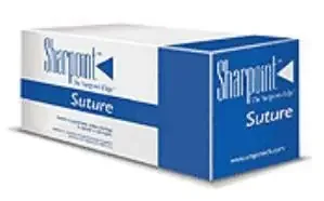 LOOK – Suture with Needle Nonabsorbable Uncoated Black Suture Monofilament Nylon Size 6 – 0 18 Inch Suture 1-Needle 16 mm Length 3/8 Circle Precision Reverse Cutting Needle – 1280B