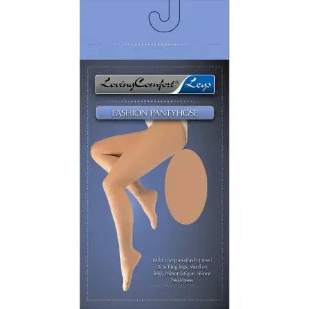 Loving Comfort – Compression Pantyhose Waist High X-Tall Beige Closed Toe – 1650 BEI XT