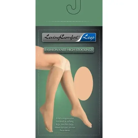 Loving Comfort – Compression Stocking Knee High Medium Black Closed Toe – 1670 BLA MD