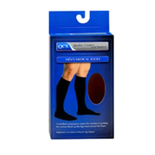 Loving Comfort, Men’S Medical Socks Firm Compression Large Brown, 1 Pair