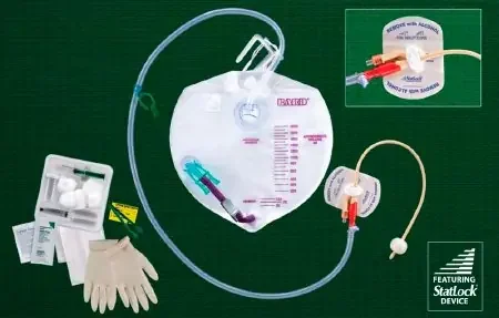 Lubri-Sil I.C. Complete Care – Indwelling Catheter Tray Foley 16 Fr. 5 cc Balloon Antimicrobial Coated Silicone – 322416A