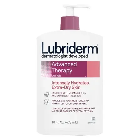 Lubriderm Advanced Therapy – Hand and Body Moisturizer 16 oz. Pump Bottle Scented Lotion – 00052800483224
