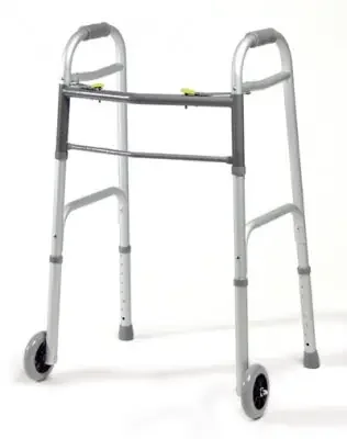 Lumex – Dual Release Folding Walker Adjustable Height Aluminum Frame 300 lbs. Weight Capacity 29-1/2 to 34-1/2 Inch Height – 616370A-4