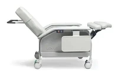Lumex – Extra-Wide Clinical Care Recliner Warm Taupe Four Tente Swivel Caster, Three Locking Caster – FR587WH409