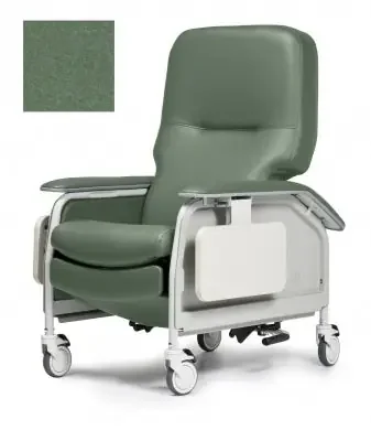 Lumex Deluxe – Clinical Care Recliner Blue Jade Four Tente Swivel Caster, Three Locking Caster – FR566G9212