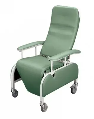 Lumex Preferred Care Series – Drop-Arm Recliner Jade Wheel Lock on Right Rear Caster – FR565DG857