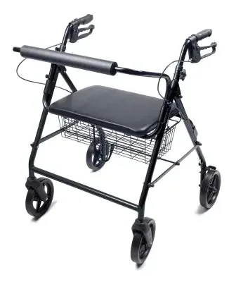 Lumex Walkabout Contour Imperial – Bariatric 4 Wheel Rollator Imperial Blue Adjustable Height / Folding Aluminum Frame – RJ4405B