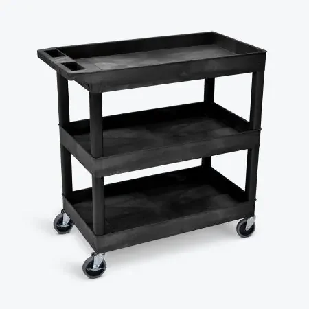 Luxor – Tub Utility Cart 18 X 35-1/4 X 36-1/4 Inch Black – EC111-B