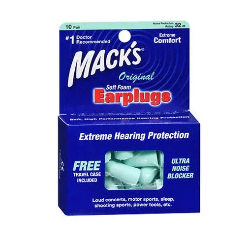 Mack’s, Original Soft Foam Earplugs, 10 Pairs