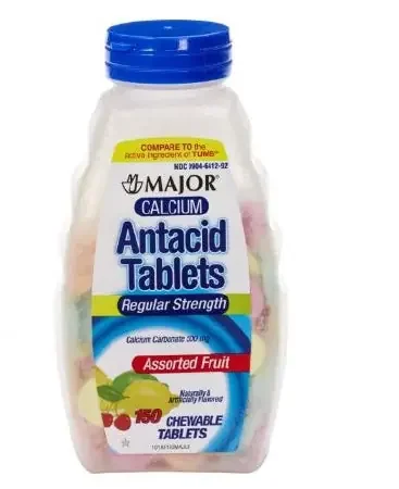 Majar Calcium – Antacid 500 mg Strength Chewable Tablet 150 per Bottle – 00904641292