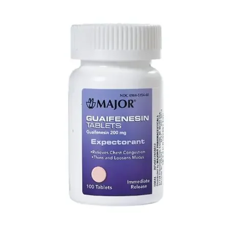 Major – Cold and Cough Relief 200 mg Strength Tablet 100 per Bottle – 00904515460