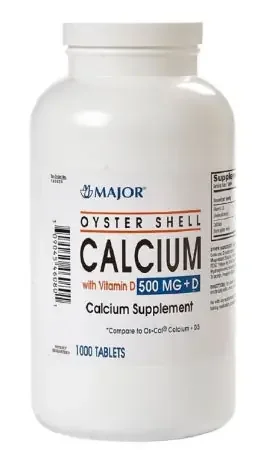 Major – Joint Health Supplement Calcium / Vitamin D 500 mg – 200 IU Strength Tablet 150 per Bottle – 00904546092