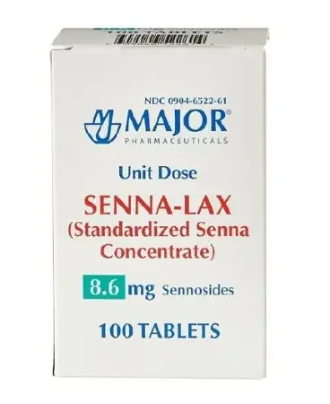 Major – Laxative Tablet 100 per Box 8.6 mg Strength Sennosides – 00904652261