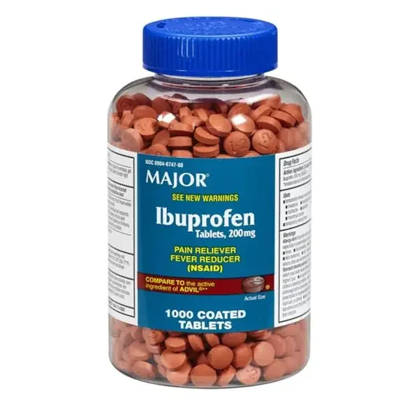 Major – Pain Relief 200 mg Strength Ibuprofen Tablet 1,000 per Bottle – 00904674780