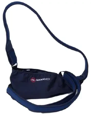 ManaEZ Sling – Shoulder Immobilizer with Waist Strap Small Cotton / Foam / Nylon / Plastic D- Ring / Hook and Loop Strap Closure Envelope Left or Right Arm – EZSL01 S