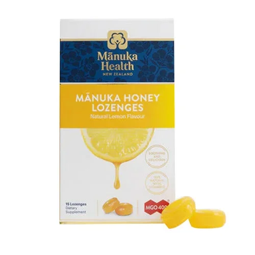 Manuka Health, Honey & Lemon Lozenges, 15 Count
