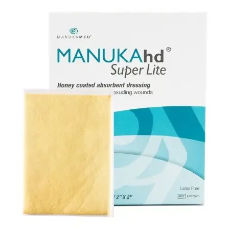 MANUKAhd Super Lite – Honey Impregnated Wound Dressing 2 X 2 Inch Super Absorbent Gelling Fiber Manuka Honey Sterile – MM0070