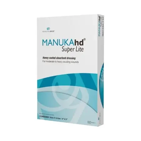 MANUKAhd Super Lite – Honey Impregnated Wound Dressing 4 X 5 Inch Super Absorbent Gelling Fiber Manuka Honey Sterile – MM0071