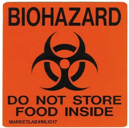 Market Lab – Door / Wall Sign Caution Biohazard – 1018