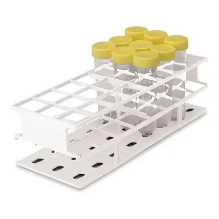 Market Lab – Full Size Test Tube Tack 24 Place 30 mm Tube Size White 3-1/3 X 4-1/4 X 11-1/8 Inch – ML5316-WH