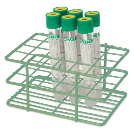 Market Lab – Half Size Wire Rack Test Tube Rack 24 Place 10 mL Tube Size Green – 2598