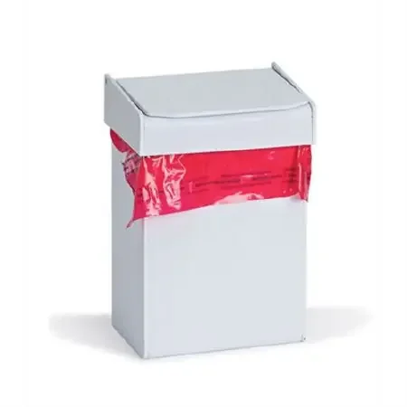 Market Lab – Medical Waste Receptacle 1.4 Quart Square White ABS Plastic Push Open – 16505
