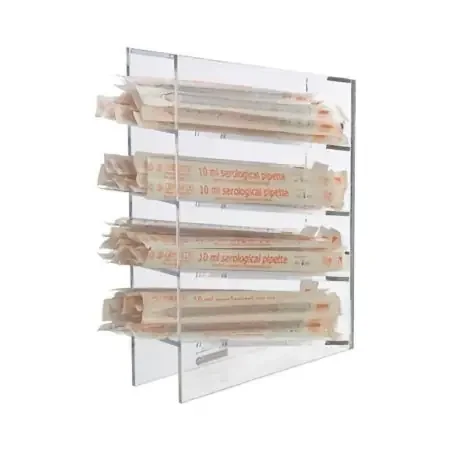 Market Lab – Pipette Rack 3-1/2 X 11-1/2 X 16 Inch, Clear For 0.1 to 25 mL Pipettes – 2170