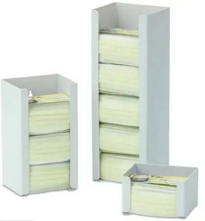 Market Lab – PPE Dispenser Surface Mount 1-Box Capacity White 8W x 6.25D x 4.75H Inch ABS Plastic – 0881