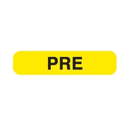 Market Lab – Pre-Printed Label Laboratory Use Yellow Paper Pre Black Lab / Specimen 3/4 X 1-3/5 Inch – 6761