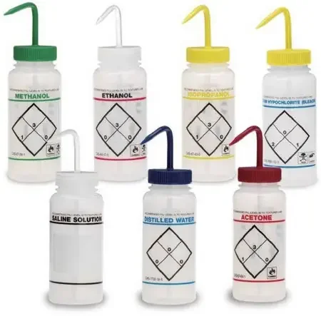 Market Lab – Safety Wash Bottle Acetone Label LDPE 500 mL (16 oz.) – 0622