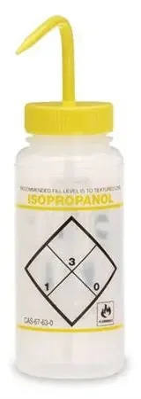 Market Lab – Safety Wash Bottle Isopropanol Label LDPE 500 mL (16 oz.) – 0624