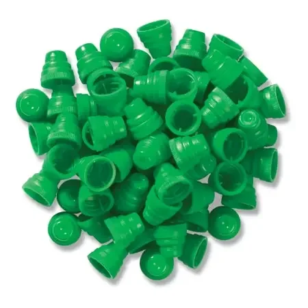Market Lab – Tube Closure Polyethylene Plug Cap Green For use with Test Tubes, Centrifuge Tubes and Specialty Tubes NonSterile – 0539-GN